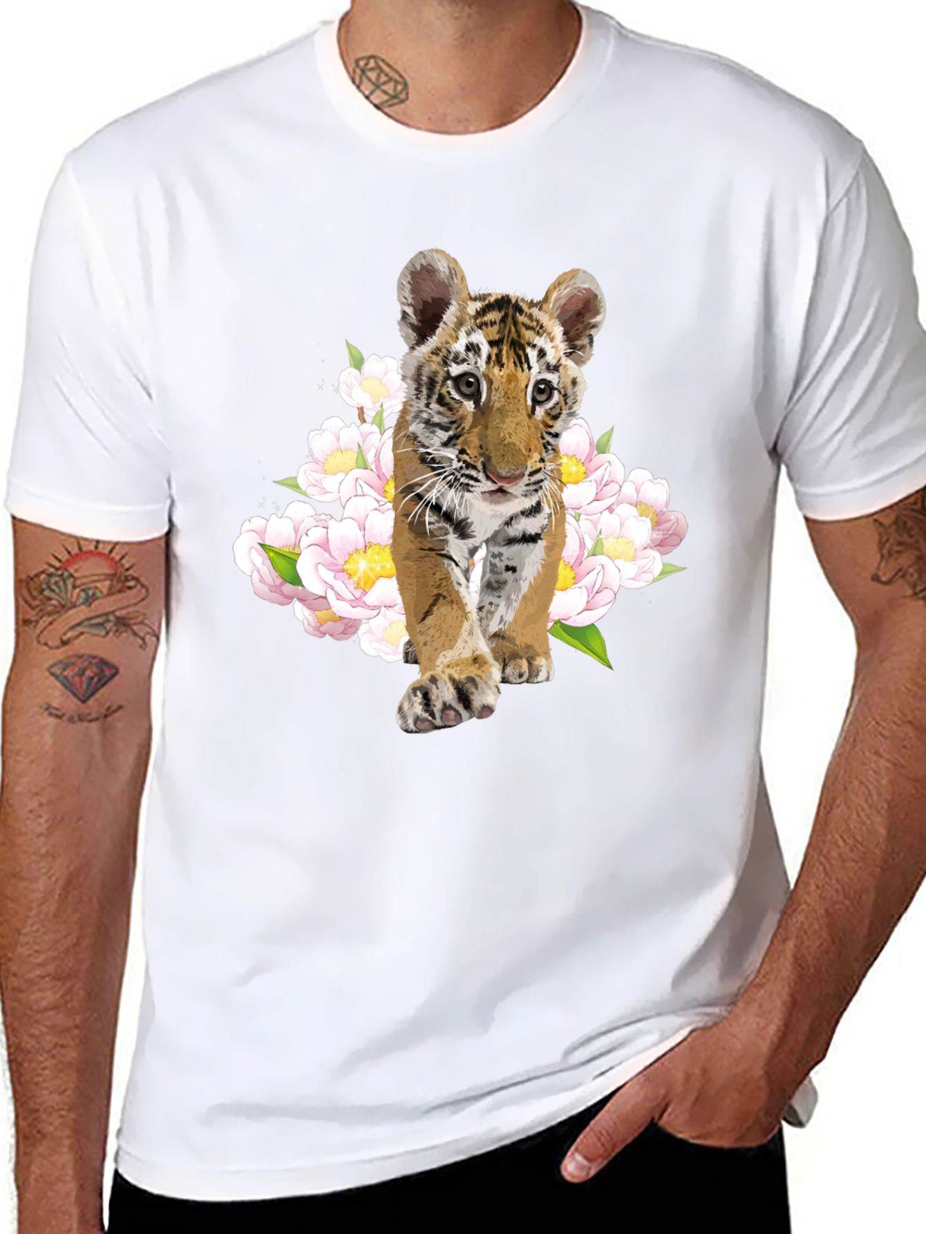 Tiger Cub Floral Graphic Tee