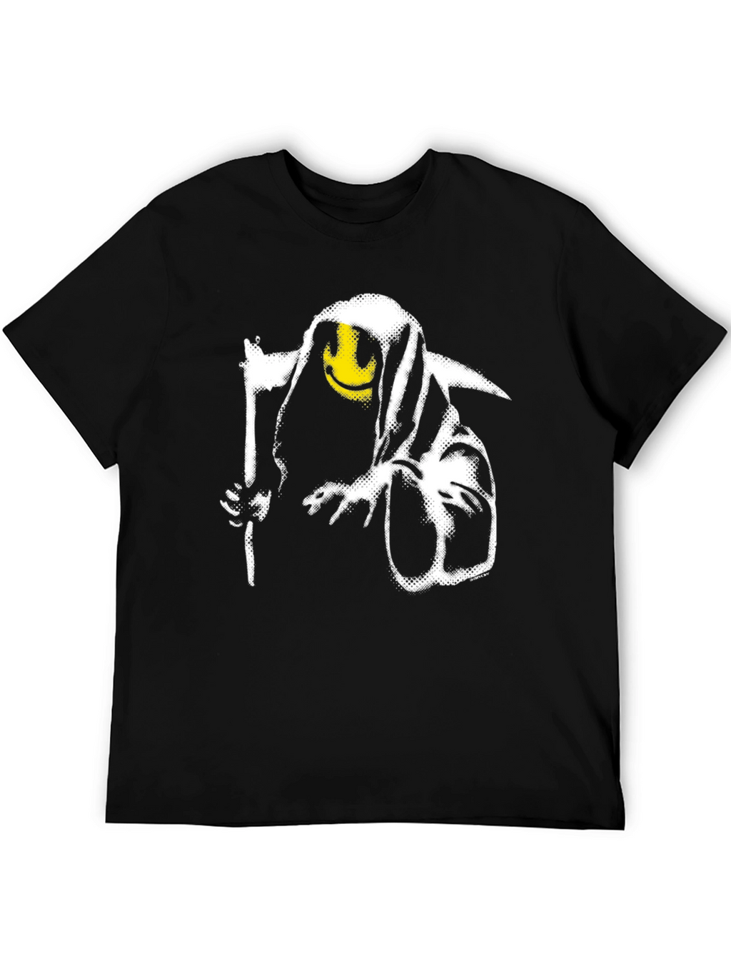 Smiley Reaper Graphic Tee - Mens Black T-Shirt