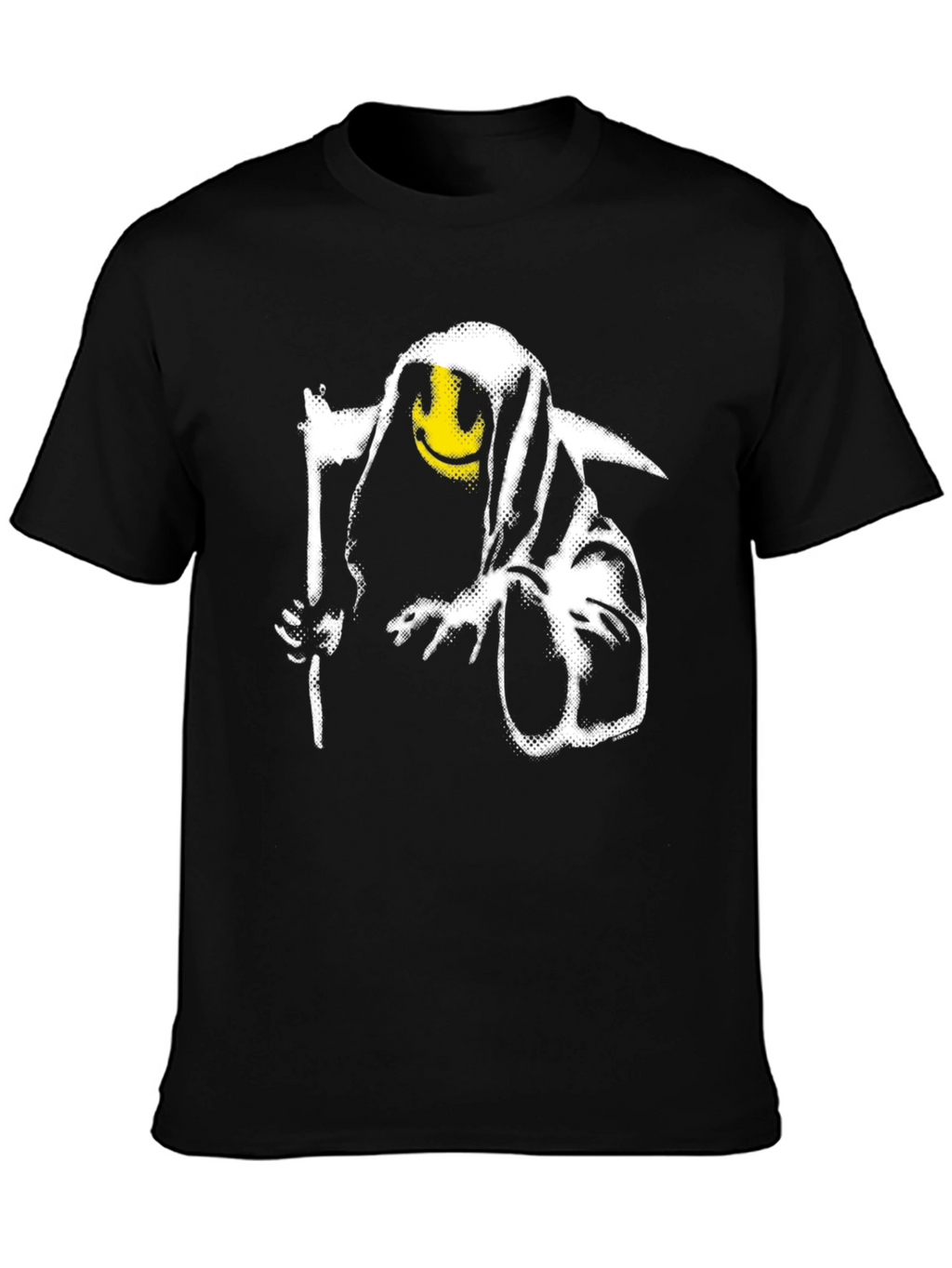 Smiley Reaper Graphic Tee - Mens Black T-Shirt