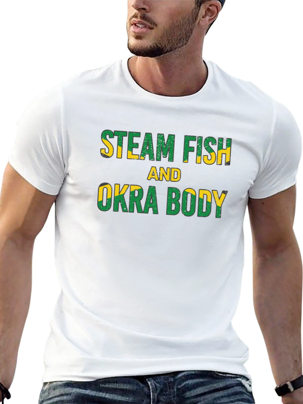 Steam Fish and Okra Body Graphic Tee