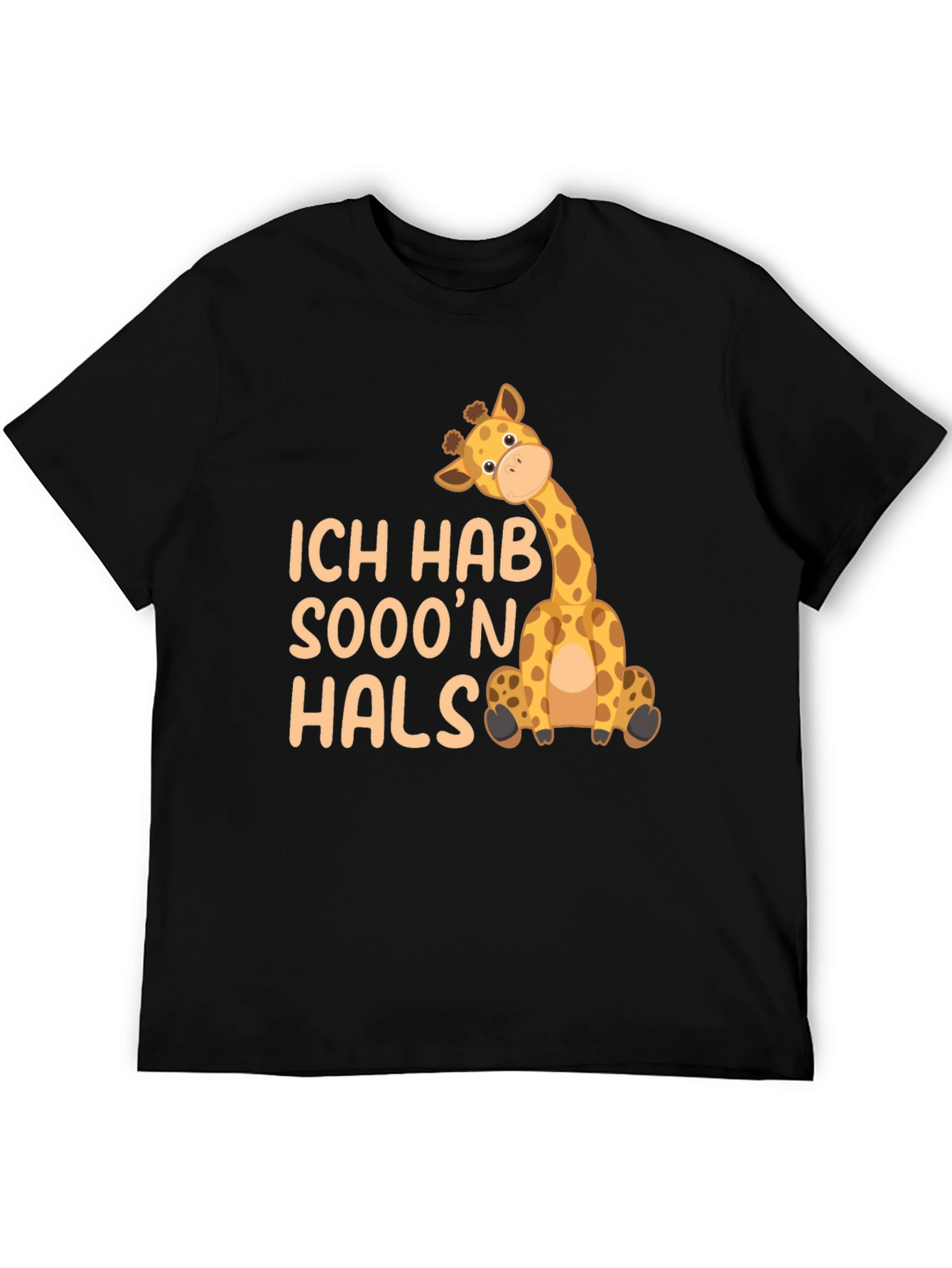 Ich Hab Sooon Hals Giraffe Black T-Shirt