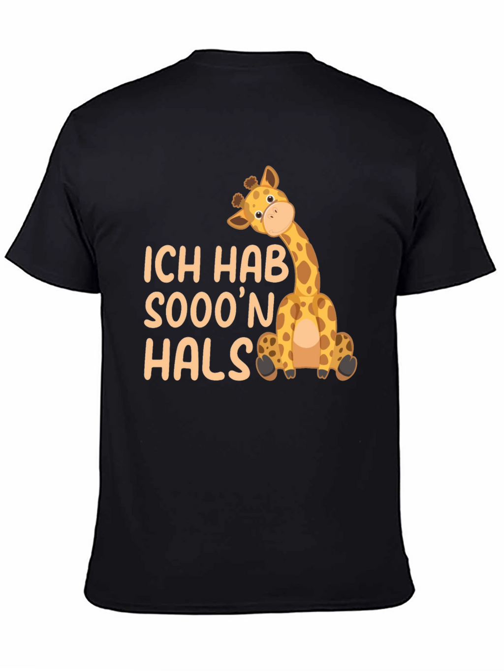 Ich Hab Sooon Hals Giraffe Black T-Shirt
