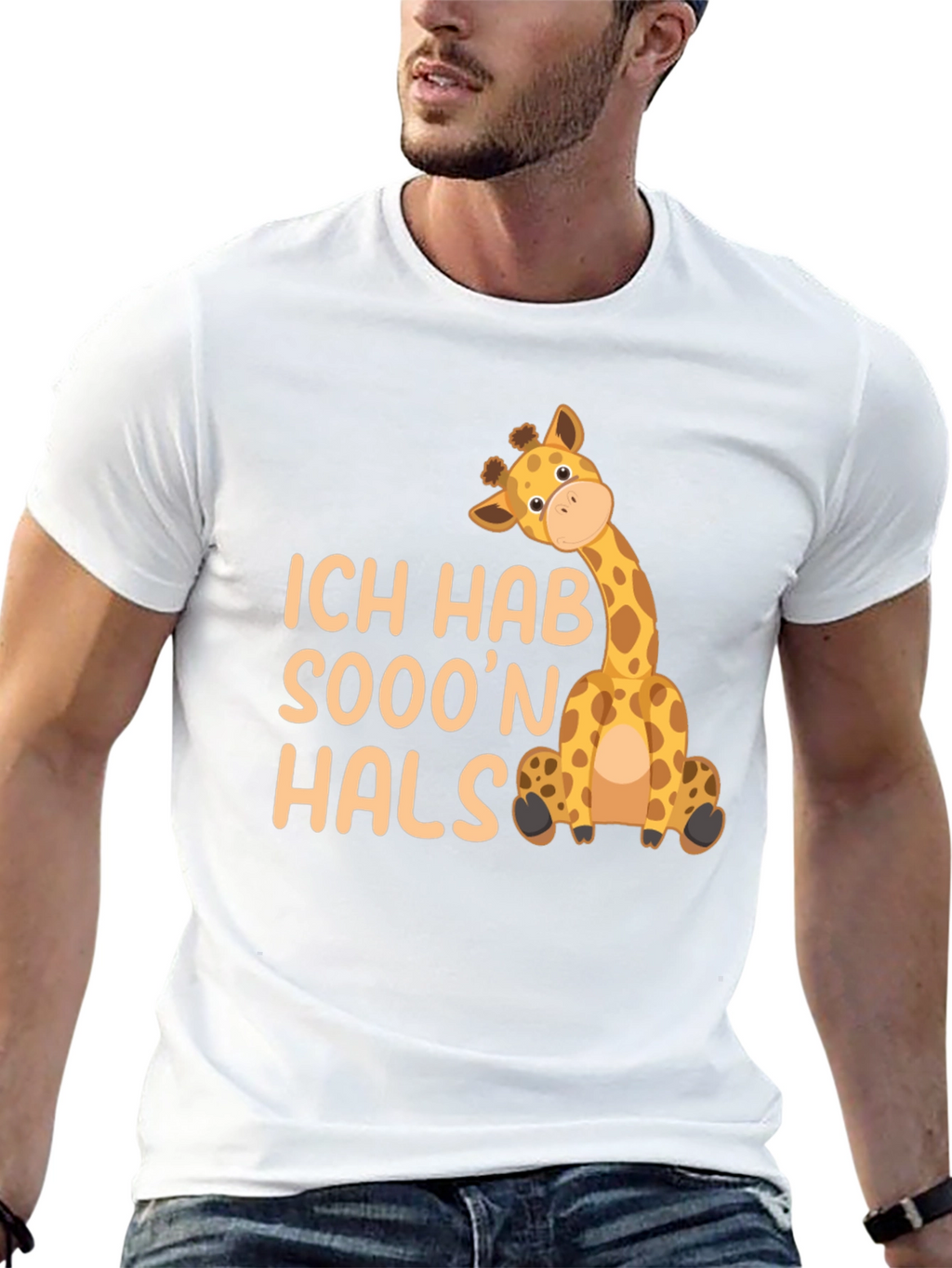 Ich Hab Sooon Hals Giraffe Black T-Shirt