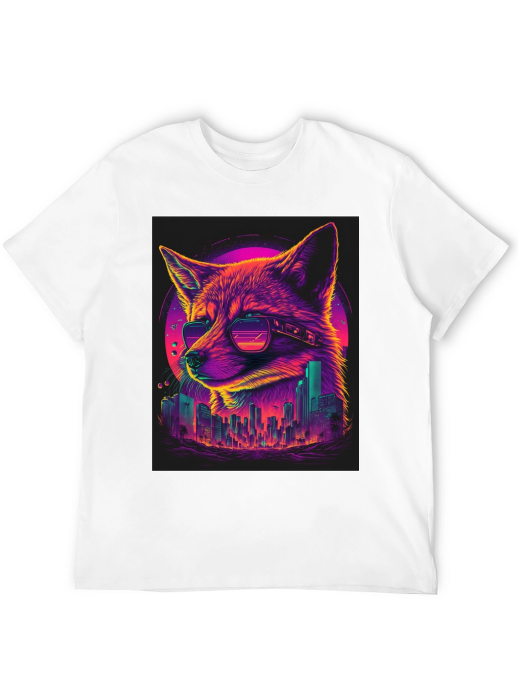 Retro Fox Cityscape Graphic Tee