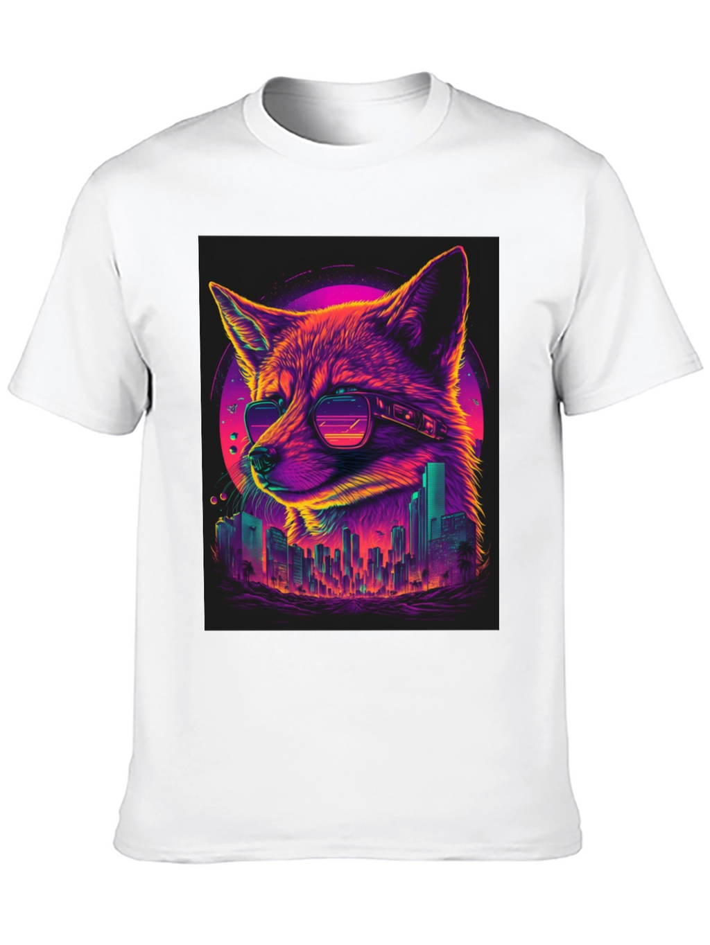 Retro Fox Cityscape Graphic Tee