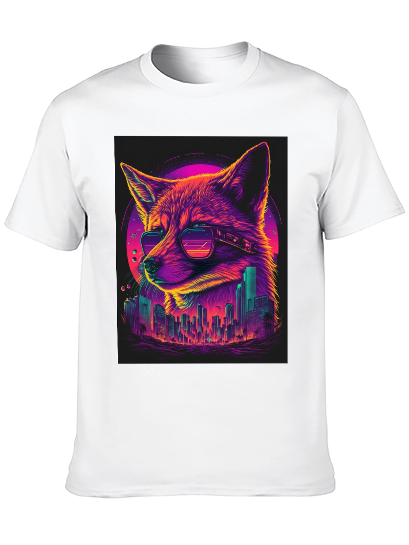 Retro Fox Cityscape Graphic Tee