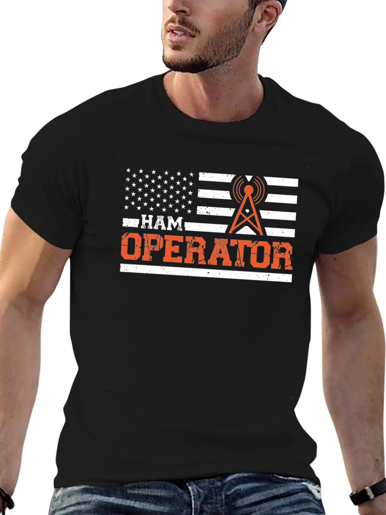 Ham Operator American Flag T-Shirt