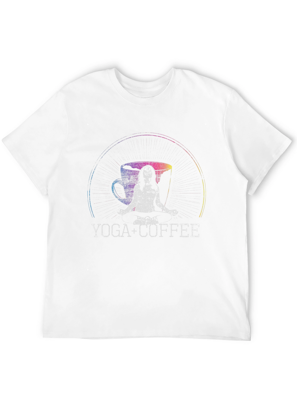 Yoga + Coffee Graphic T-Shirt Black