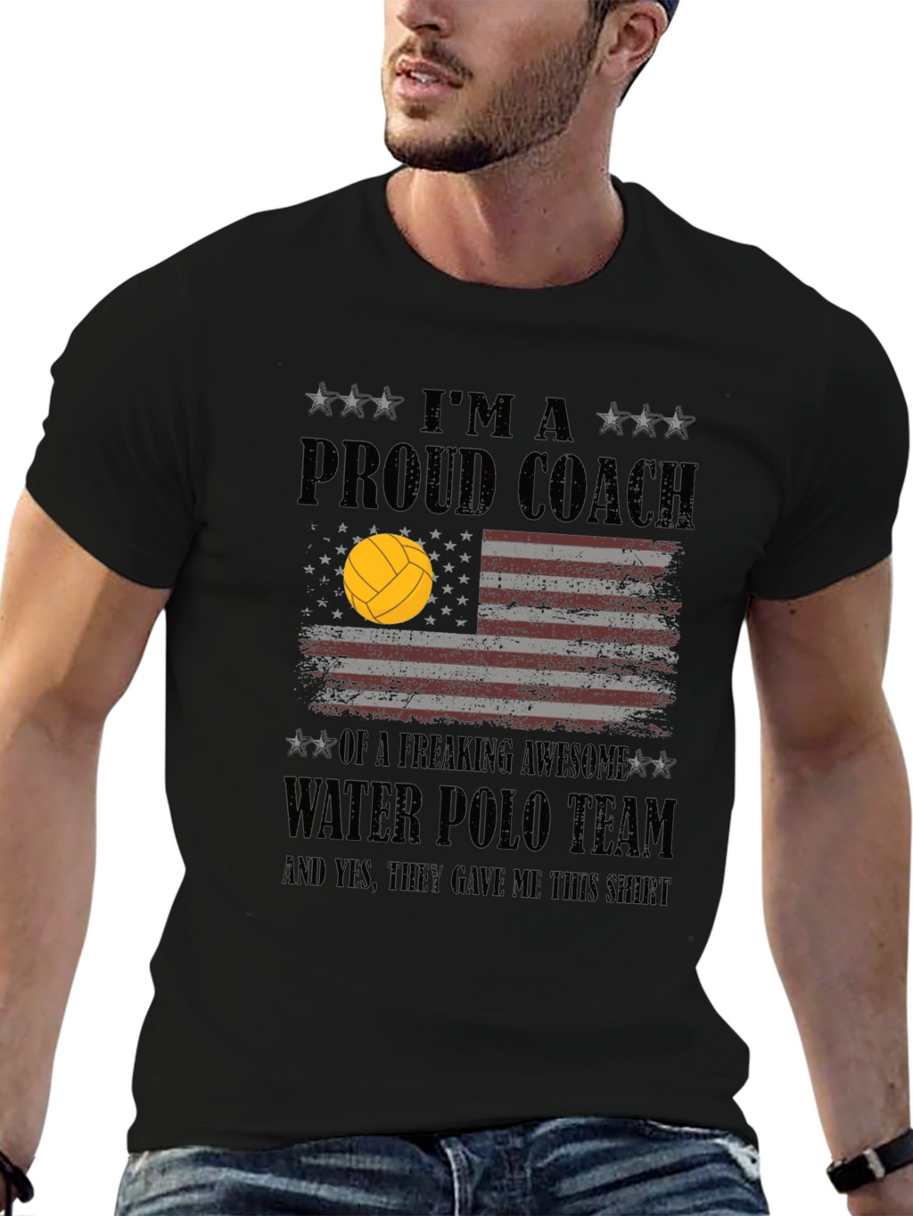 Proud Water Polo Coach Graphic T-Shirt