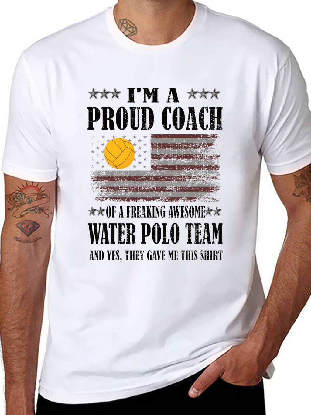 Proud Water Polo Coach Graphic T-Shirt