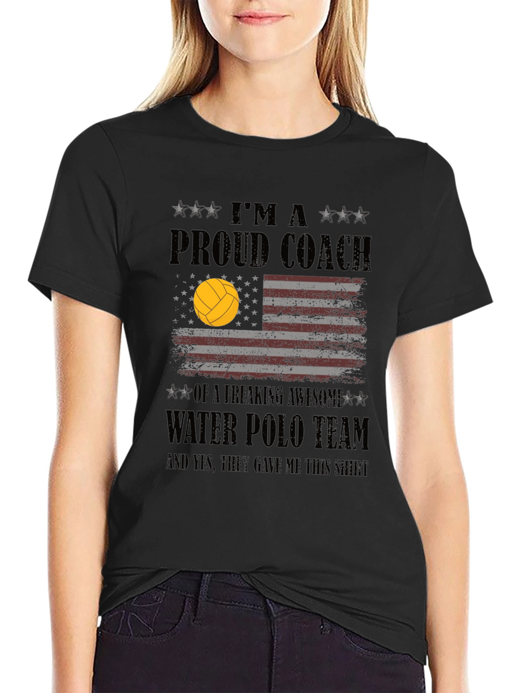 Proud Water Polo Coach Graphic T-Shirt