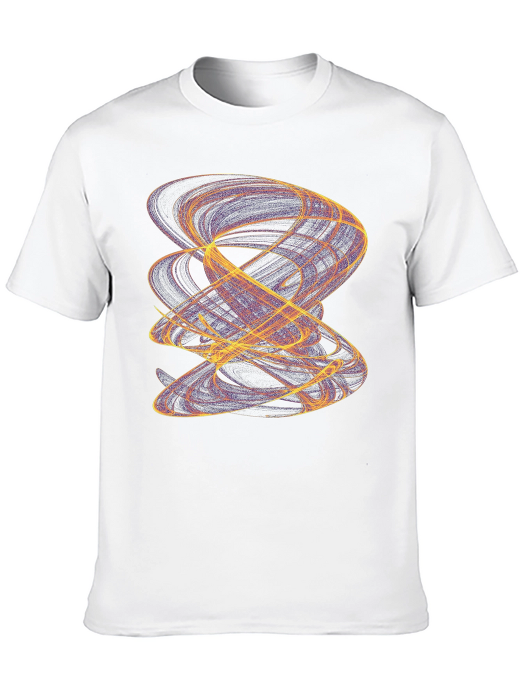 Abstract Swirl Graphic Black T-Shirt