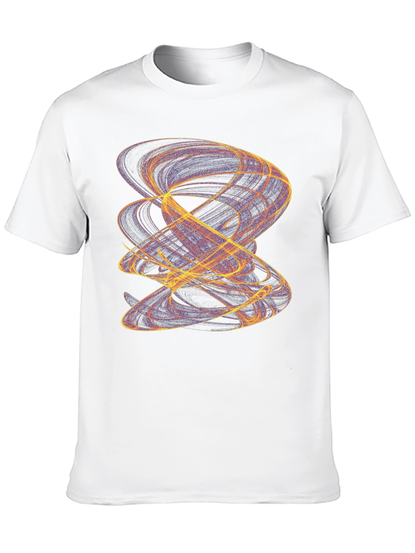 Abstract Swirl Graphic Black T-Shirt
