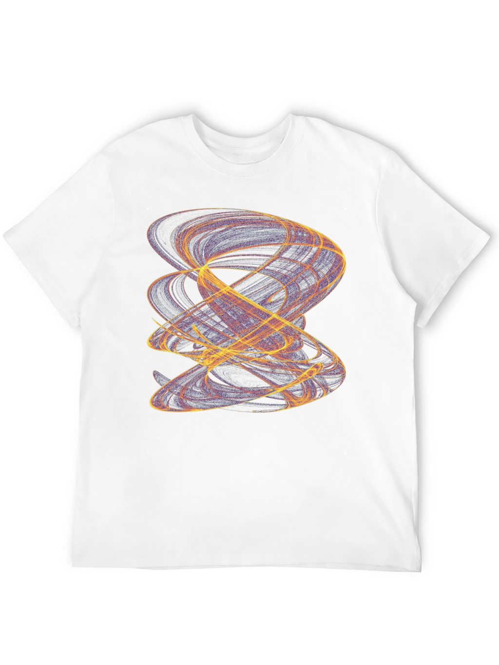 Abstract Swirl Graphic Black T-Shirt