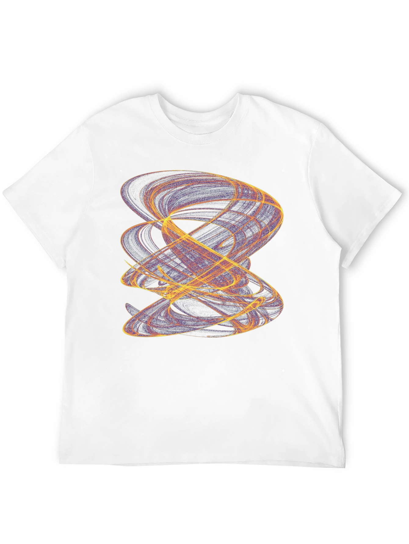 Abstract Swirl Graphic Black T-Shirt