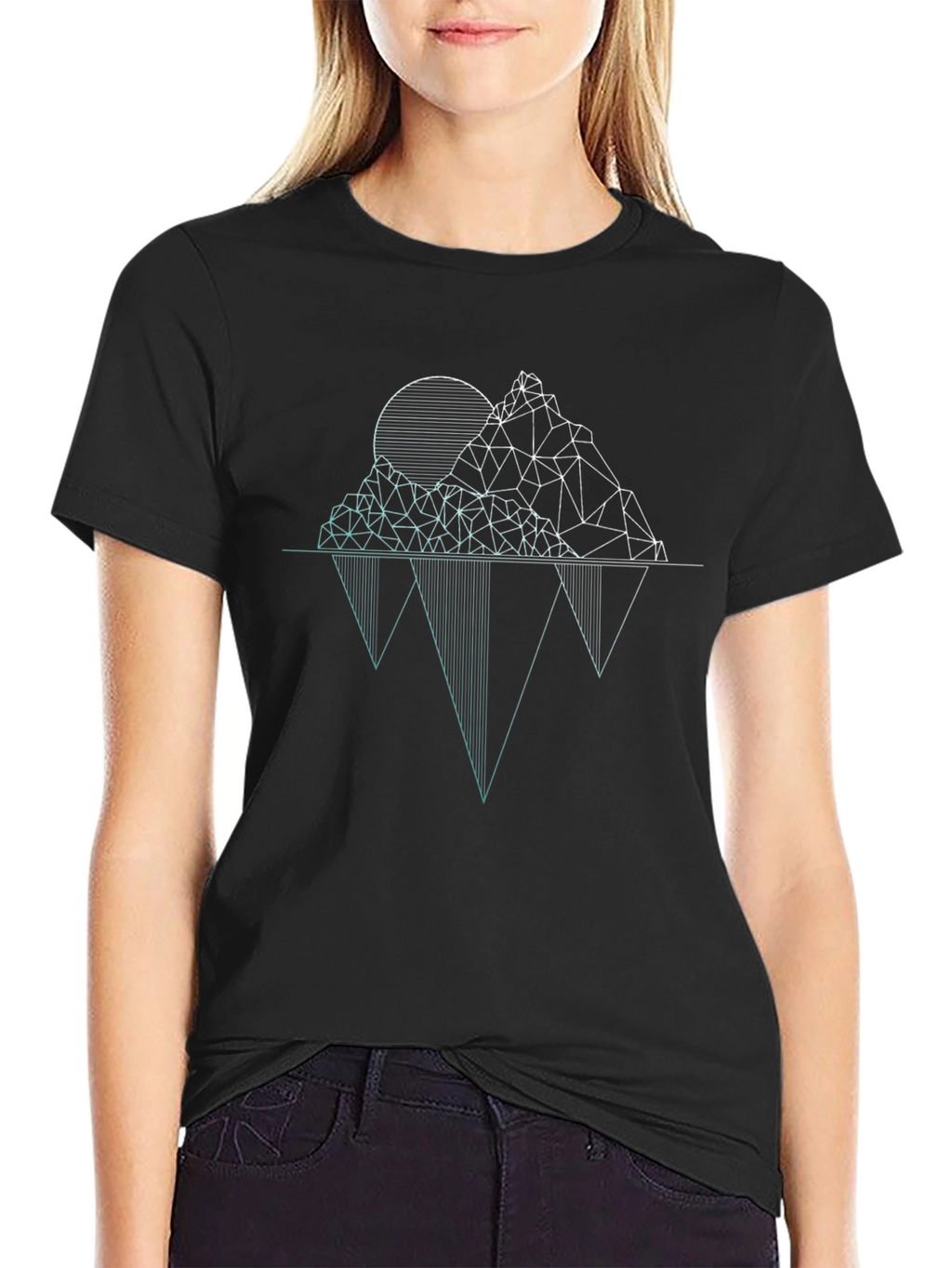 Geometric Mountainscape Graphic Tee