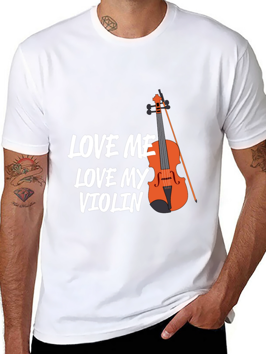 Love Me Love My Violin T-Shirt - Musician Tee