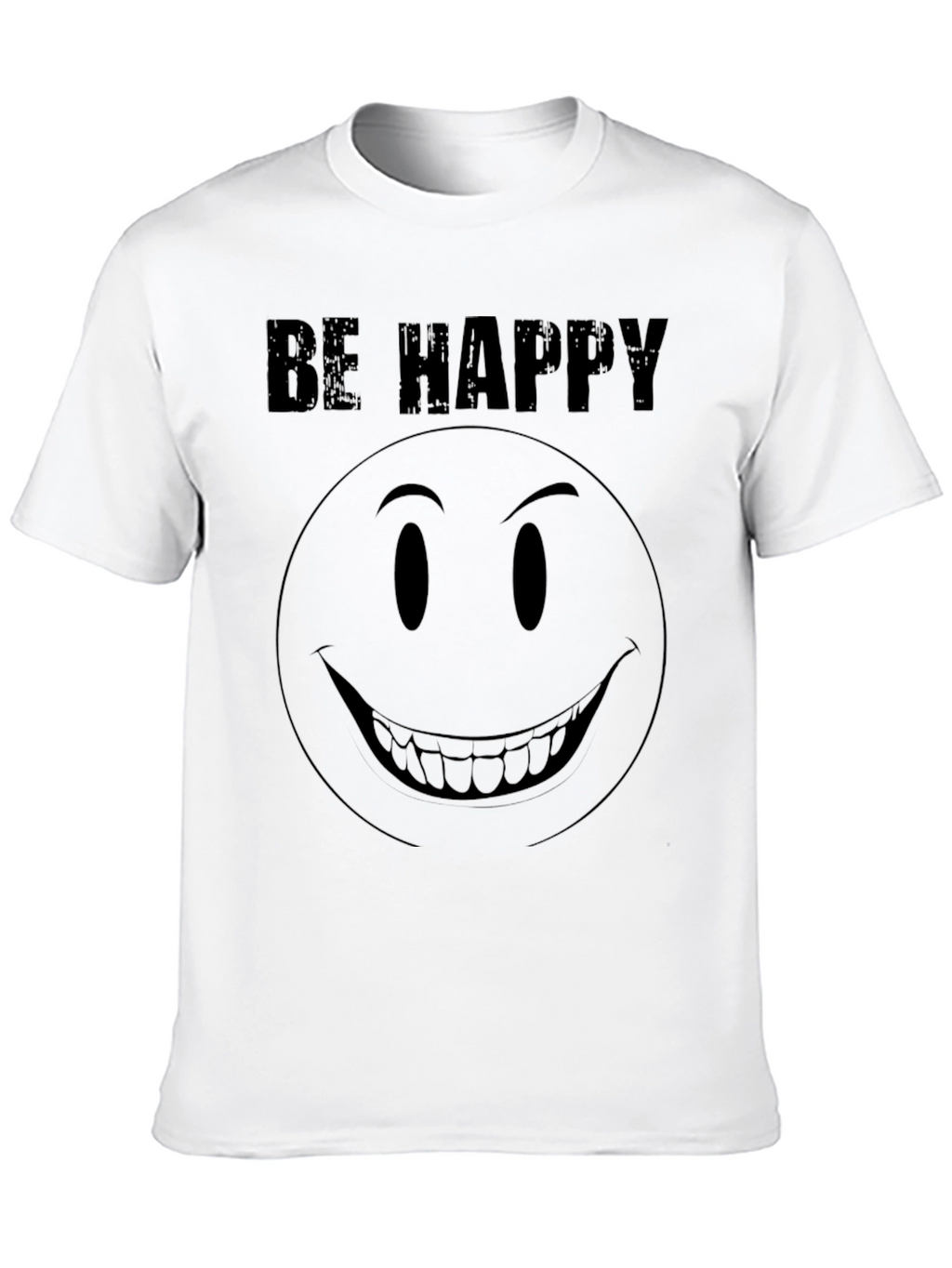 Be Happy Graphic Tee - Creepy Smile T-Shirt