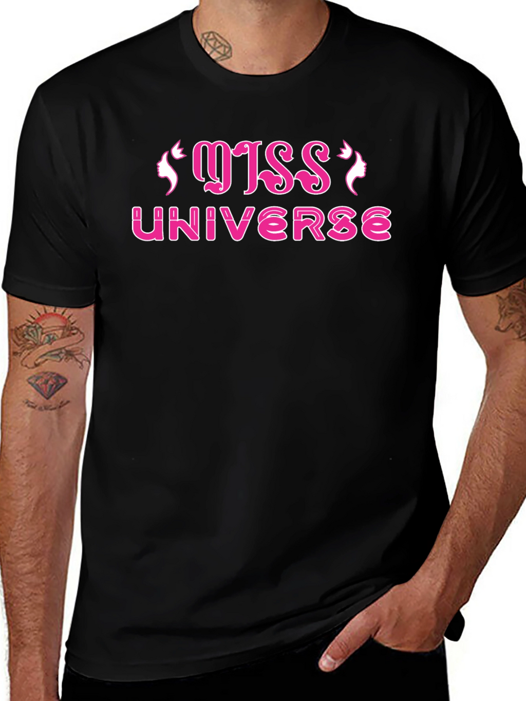 Miss Universe T-Shirt - Stylish Pink Design