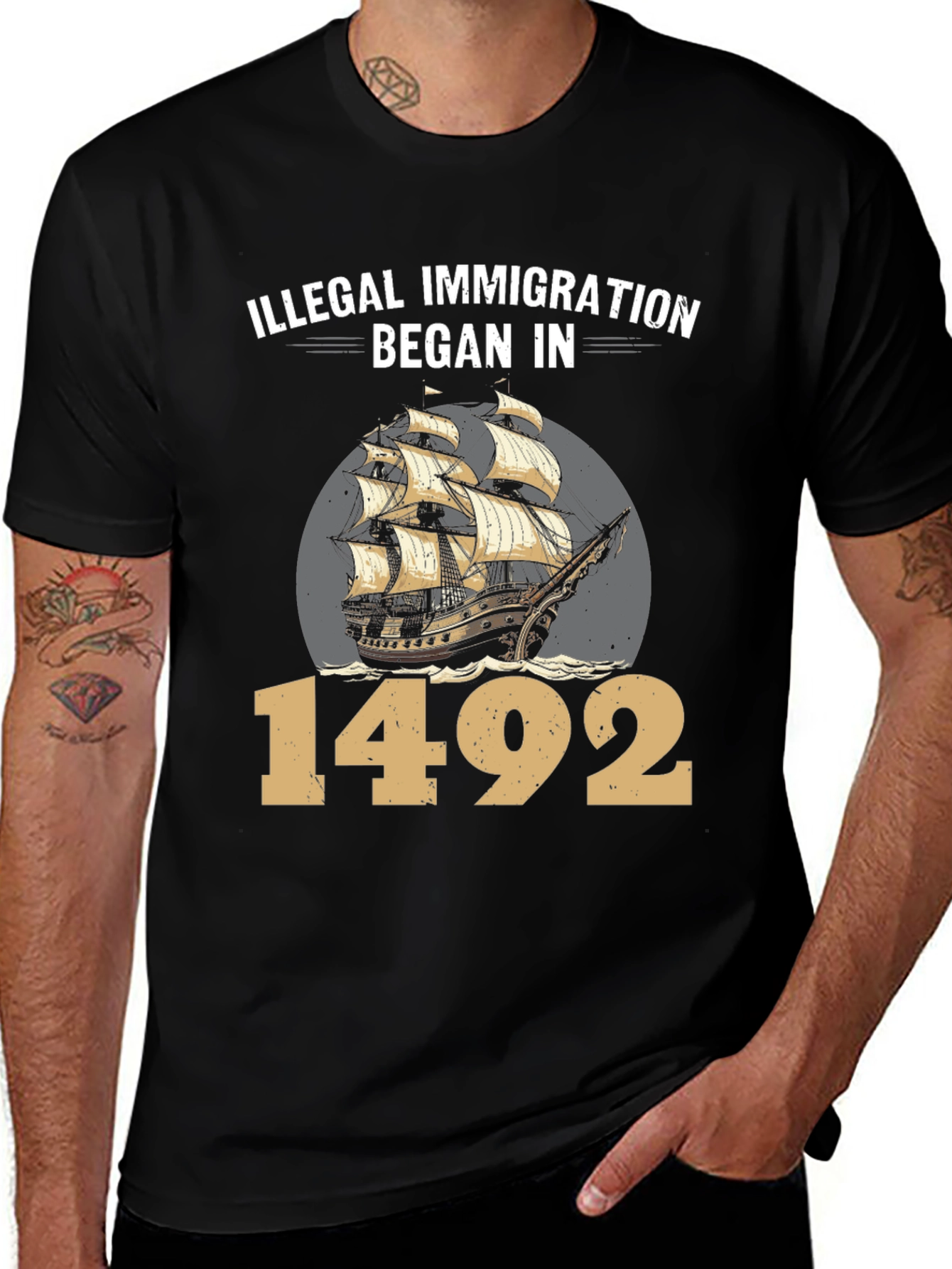 Illegal Immigration Began in 1492 T-Shirt
