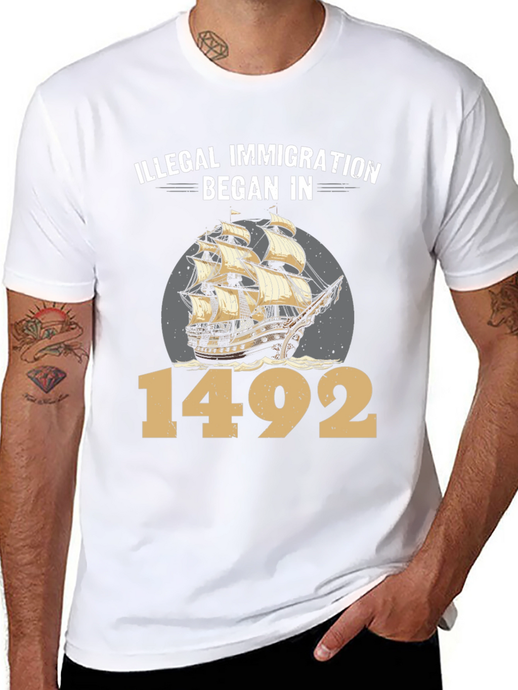 Illegal Immigration Began in 1492 T-Shirt