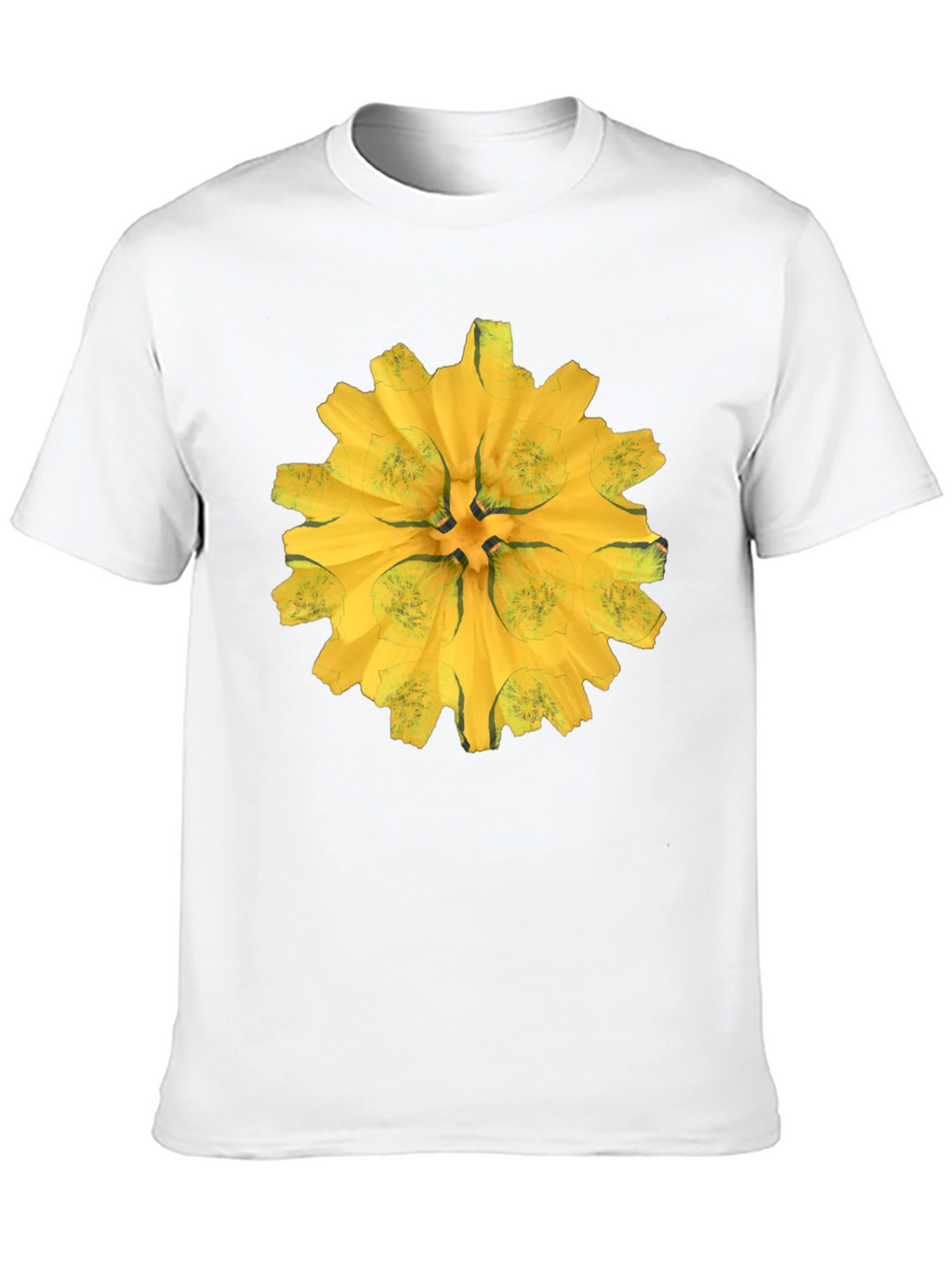 Black Tee with Abstract Floral Graphic