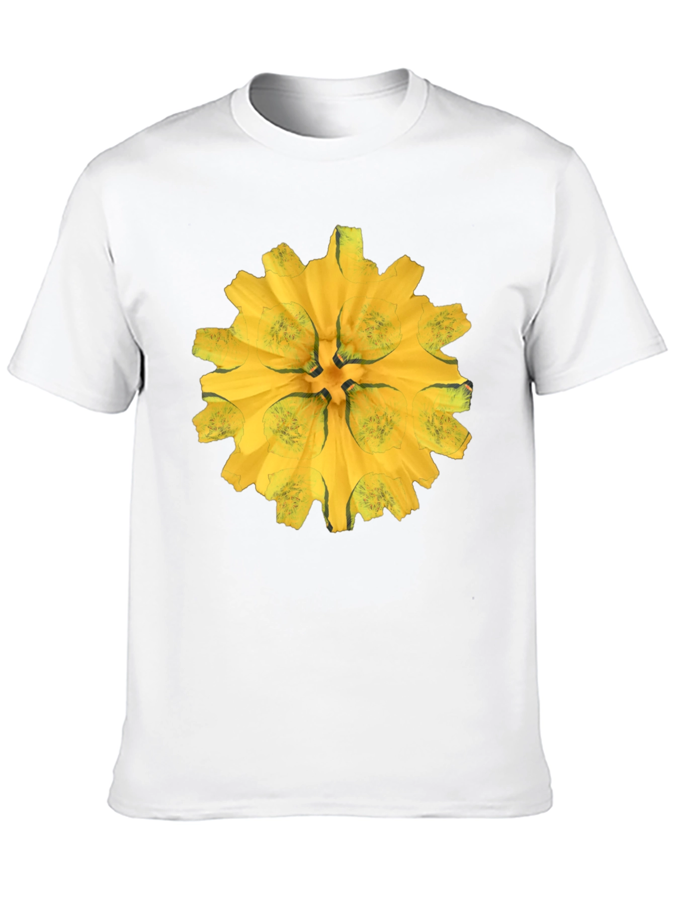 Black Tee with Abstract Floral Graphic