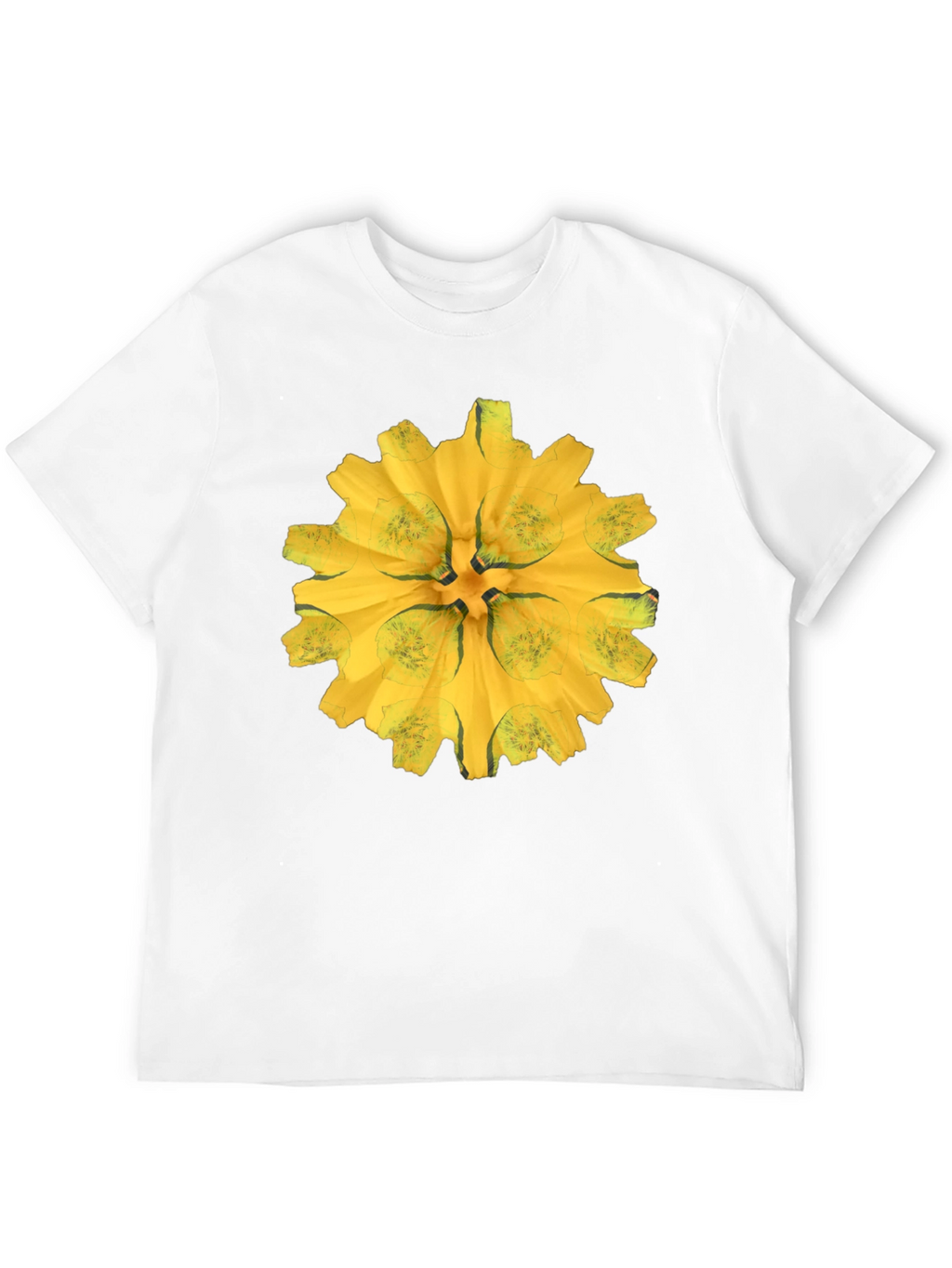 Black Tee with Abstract Floral Graphic