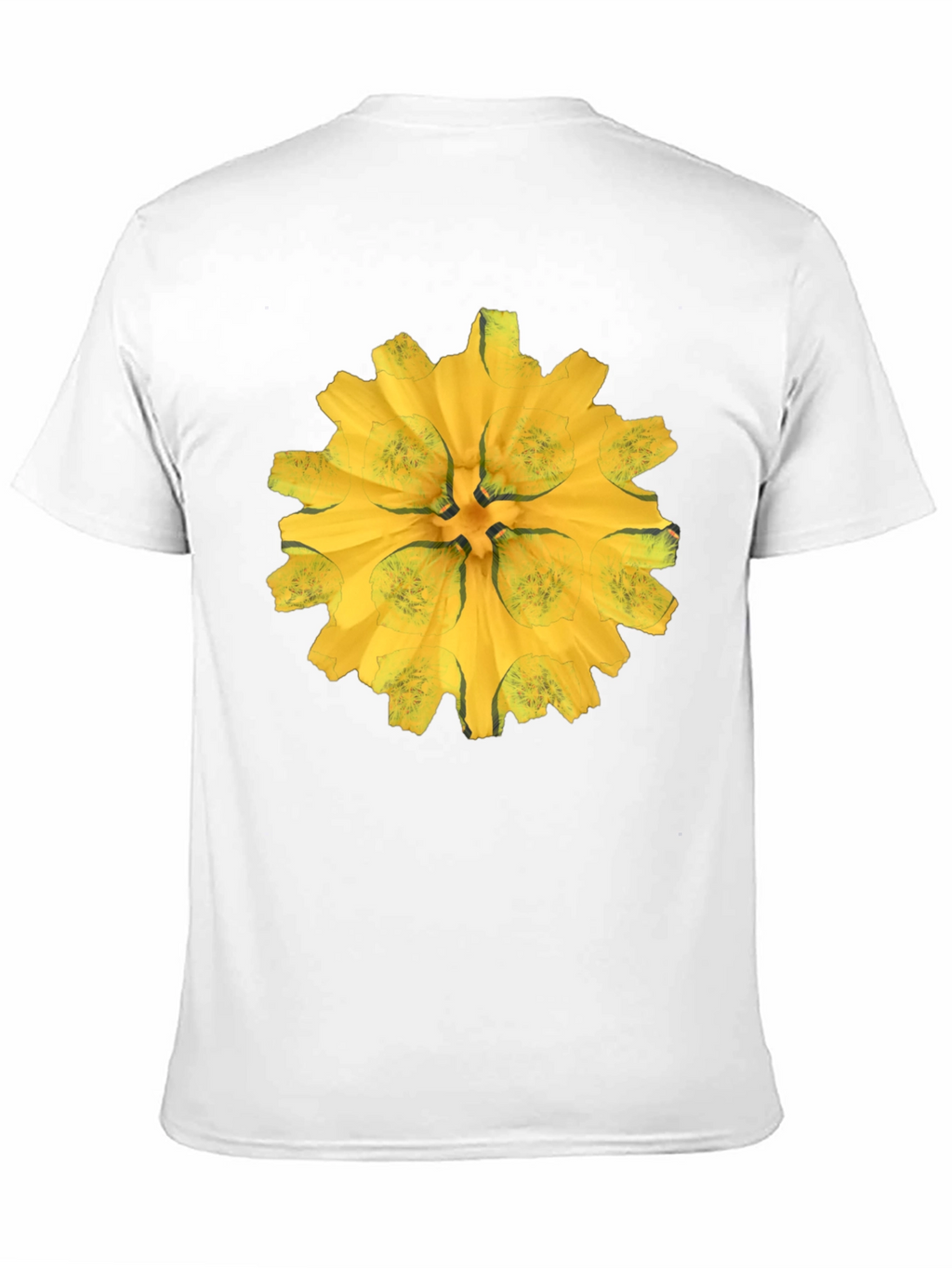 Black Tee with Abstract Floral Graphic