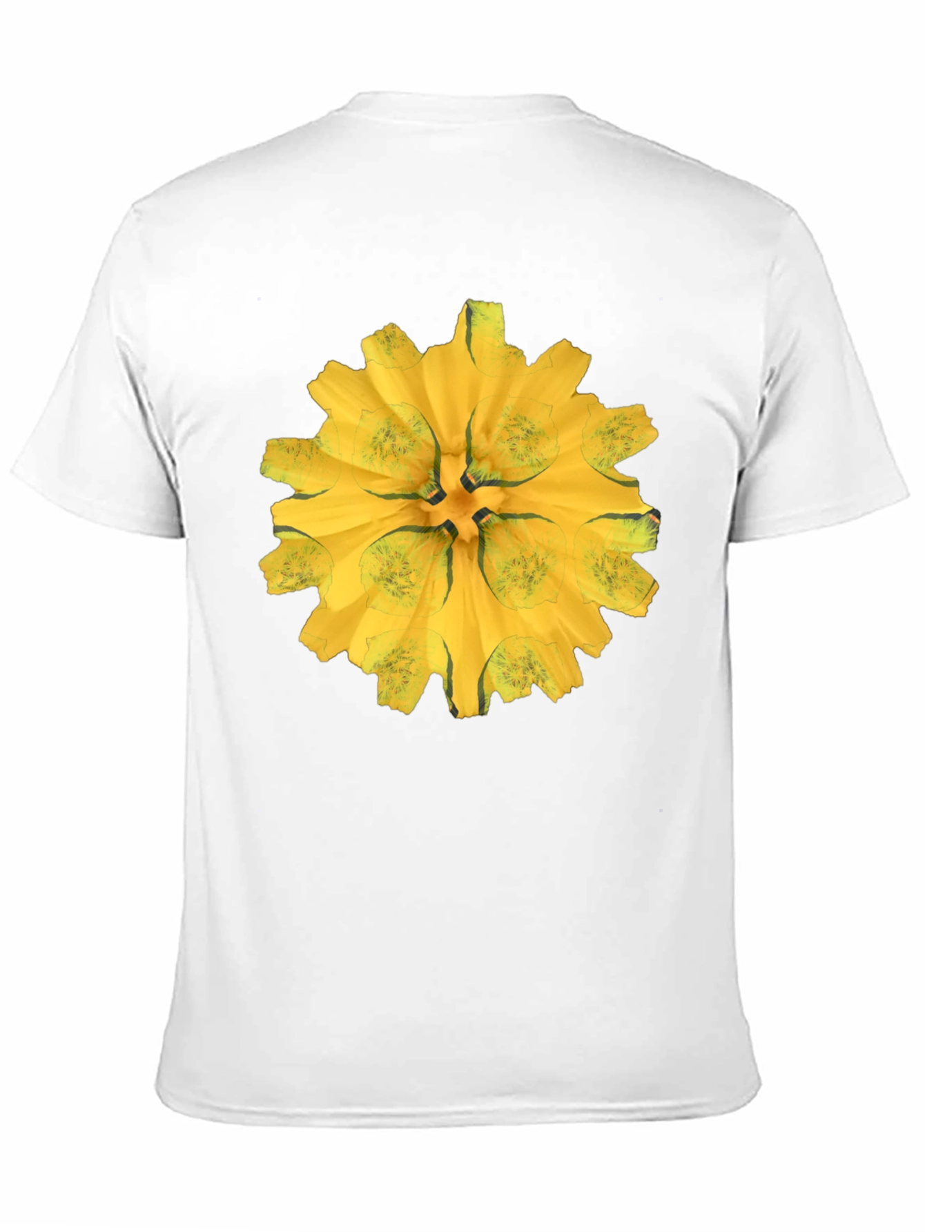 Black Tee with Abstract Floral Graphic