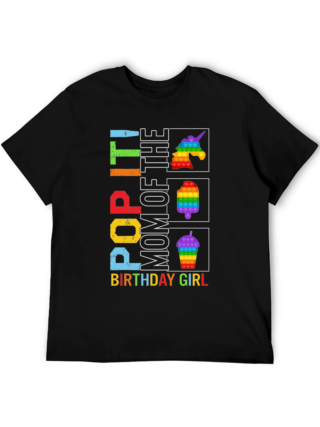 Pop It Mom Birthday Girl Graphic Tee