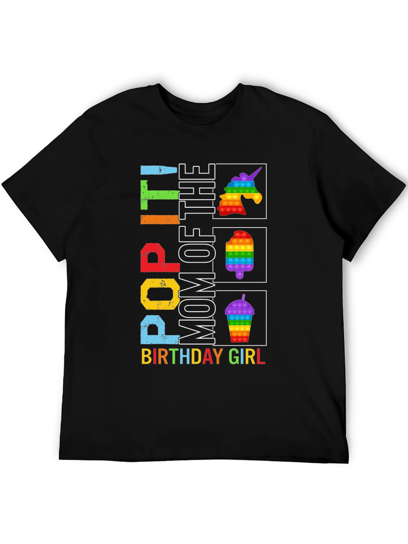 Pop It Mom Birthday Girl Graphic Tee