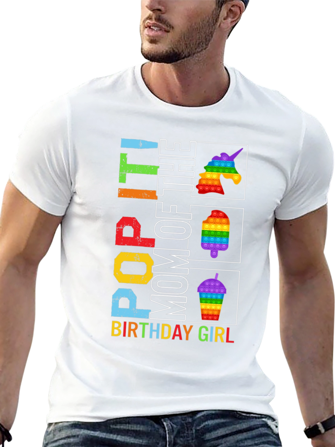 Pop It Mom Birthday Girl Graphic Tee