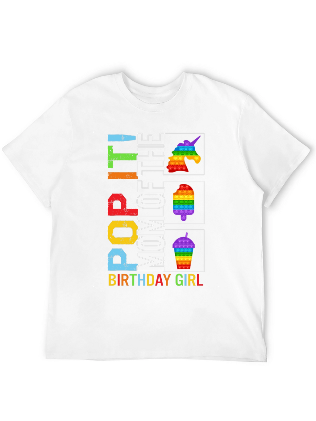Pop It Mom Birthday Girl Graphic Tee