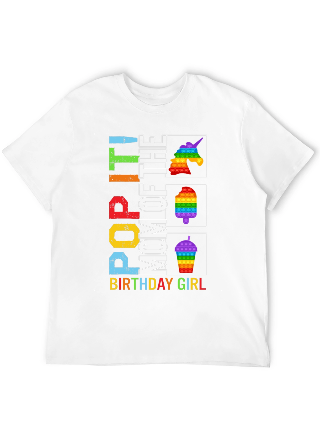 Pop It Mom Birthday Girl Graphic Tee
