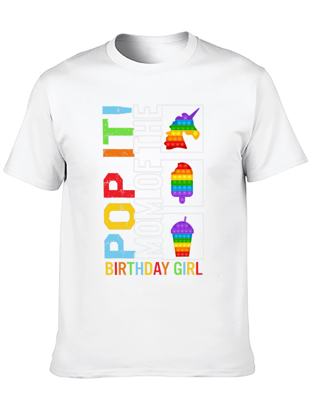 Pop It Mom Birthday Girl Graphic Tee