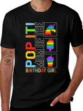 Pop It Mom Birthday Girl Graphic Tee