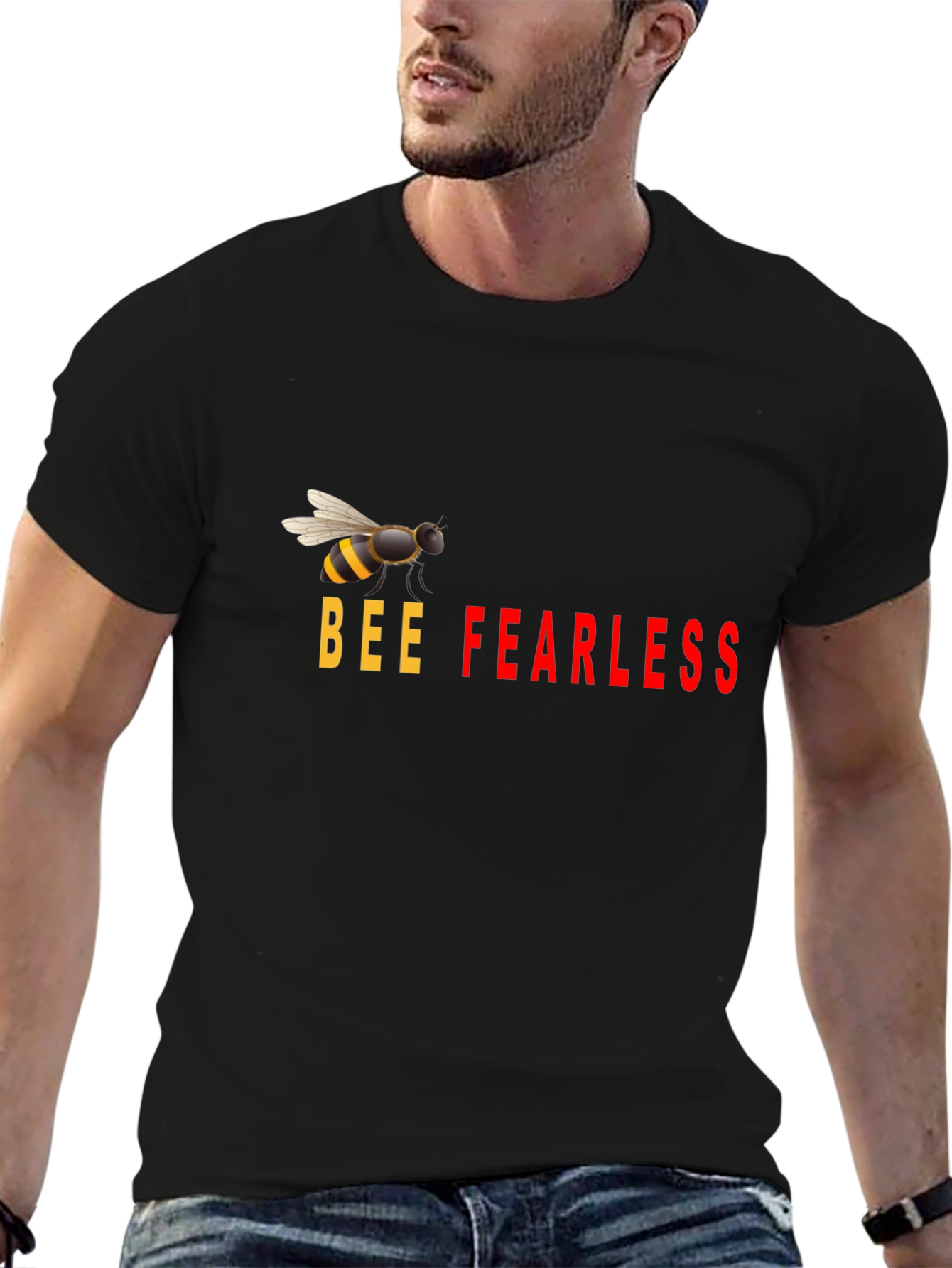 Bee Fearless Graphic Tee - Black