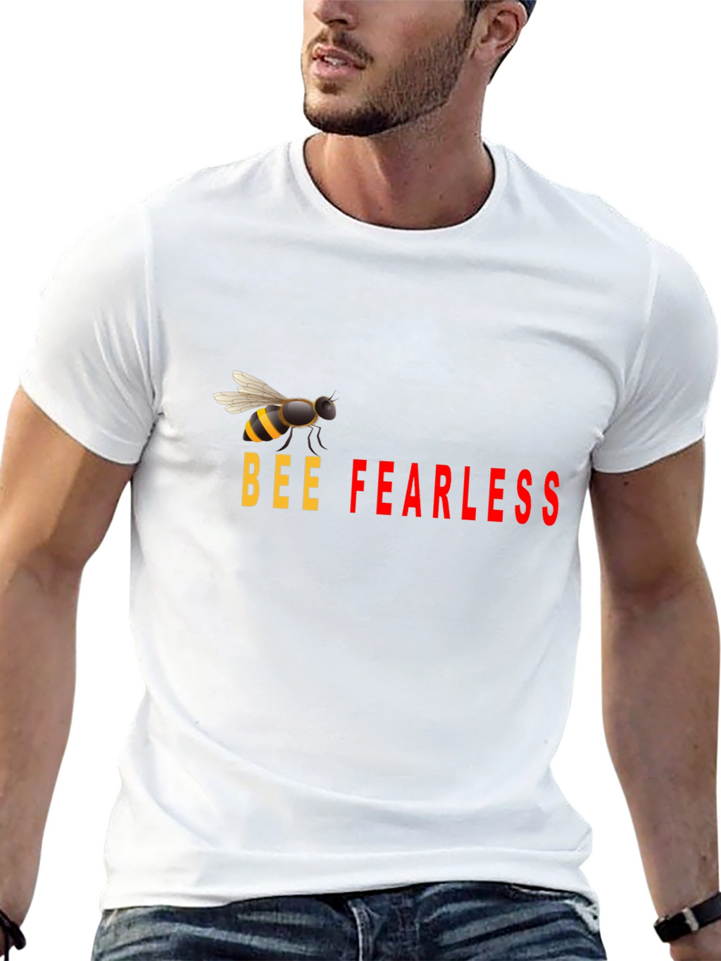 Bee Fearless Graphic Tee - Black