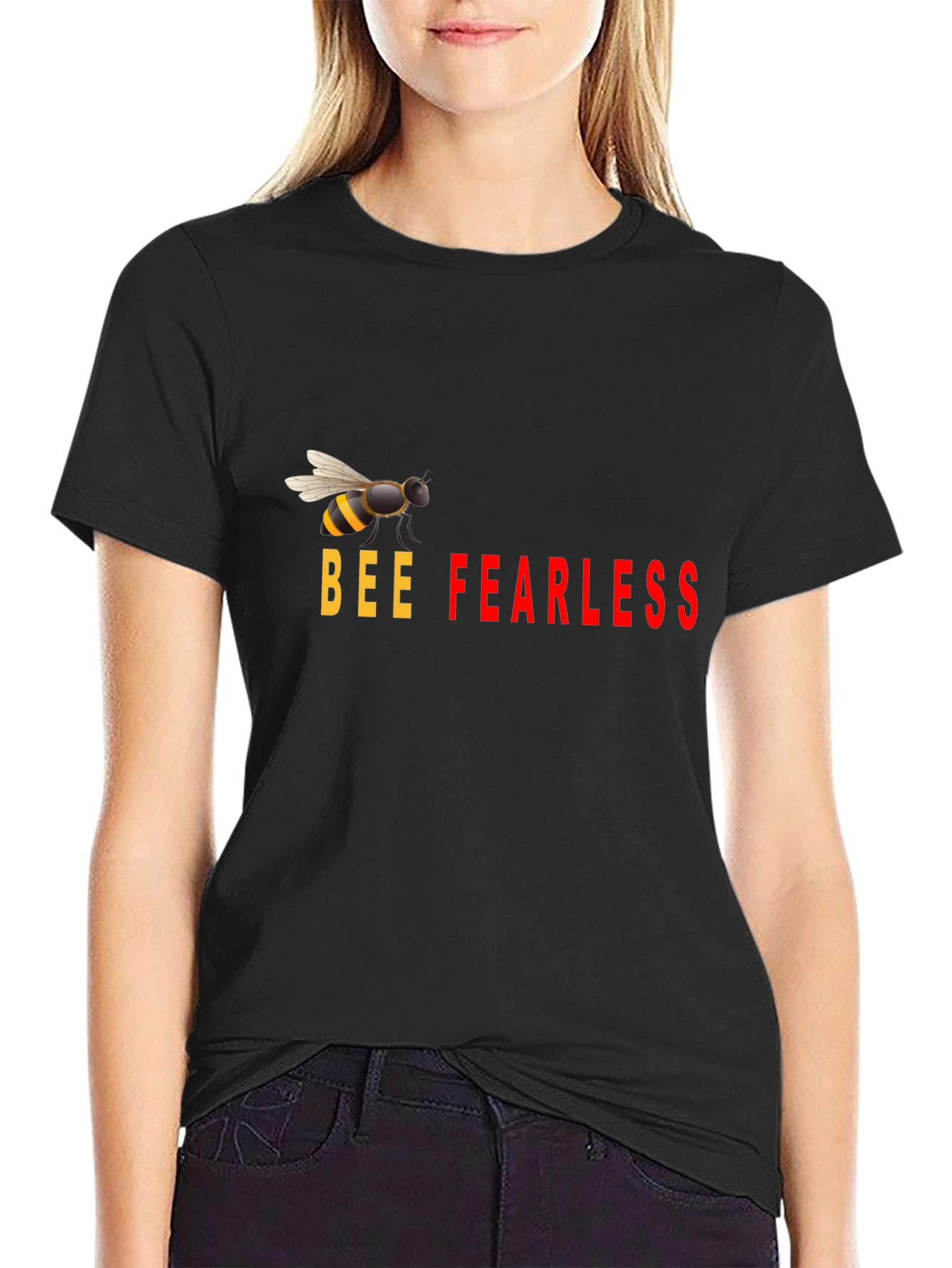 Bee Fearless Graphic Tee - Black