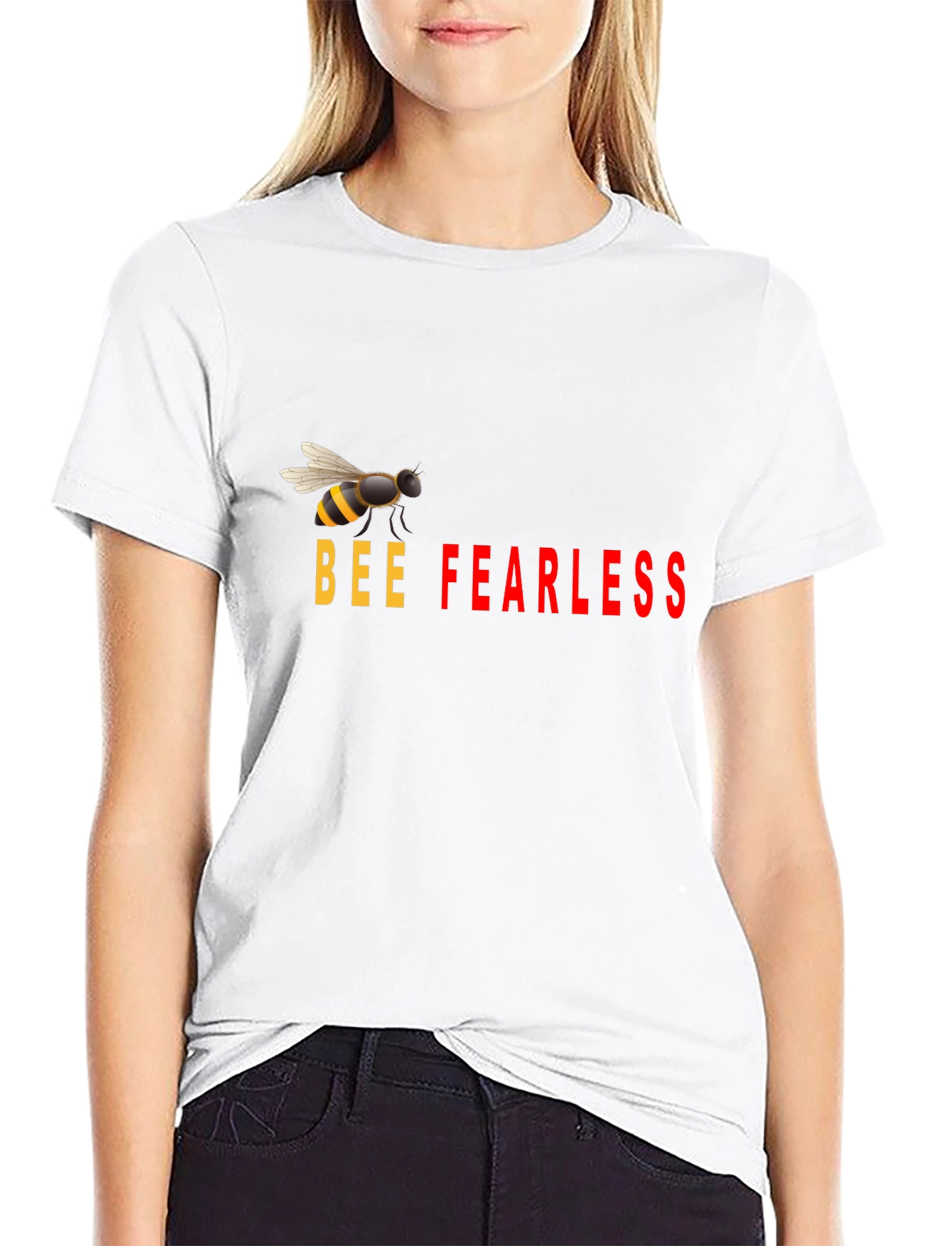 Bee Fearless Graphic Tee - Black