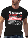 Funny Hairdresser T-Shirt: Riding a Bike in Hell!