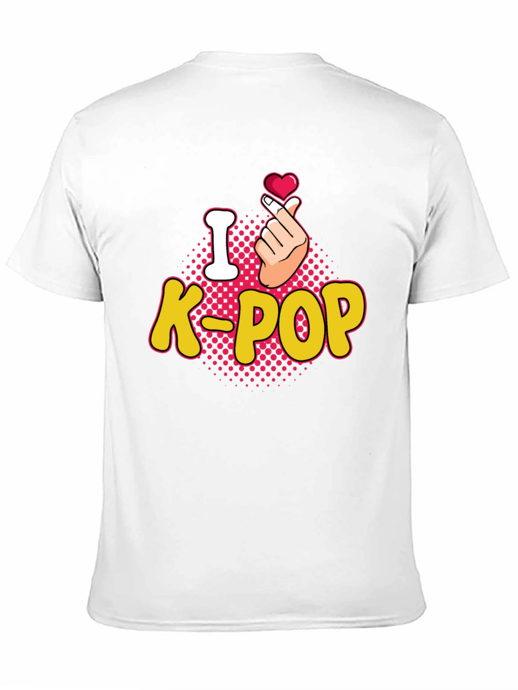 I Love K-Pop Heart Gesture Black T-Shirt