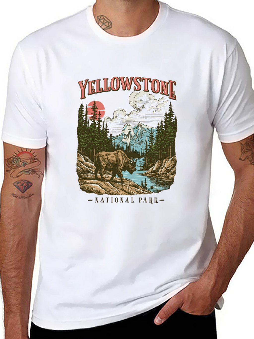 Yellowstone National Park Bison Graphic Tee