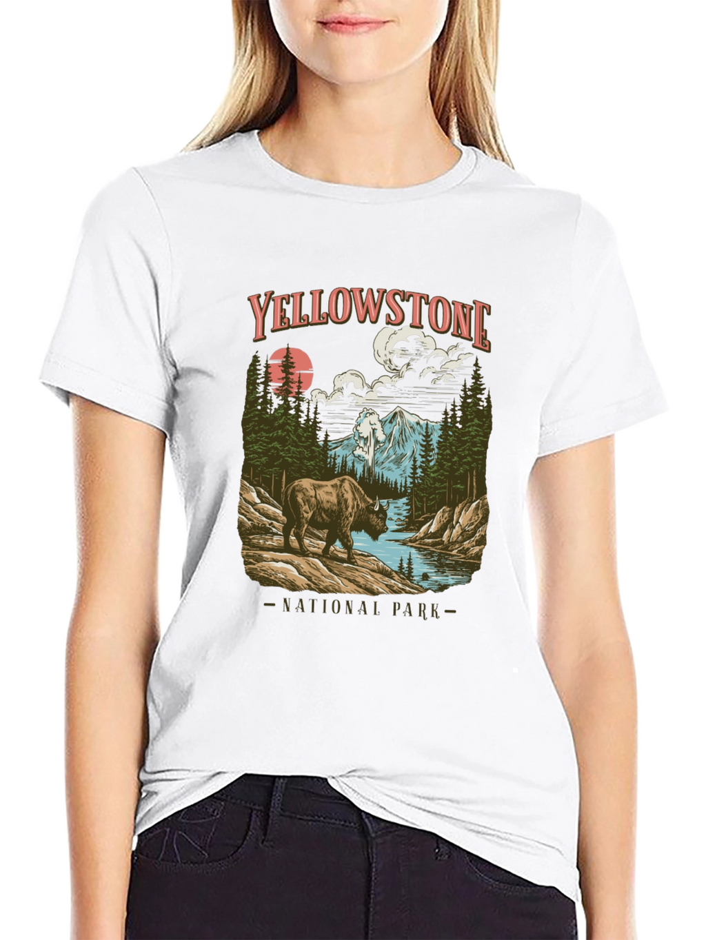 Yellowstone National Park Bison Graphic Tee
