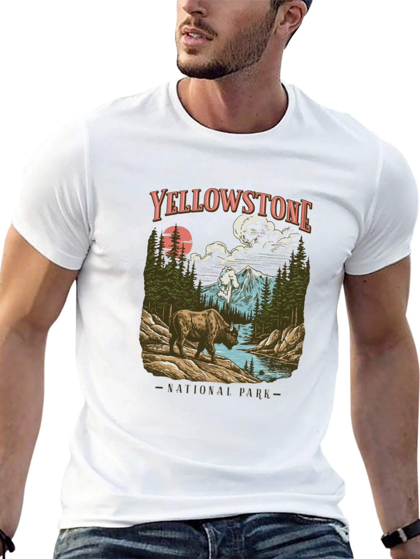 Yellowstone National Park Bison Graphic Tee