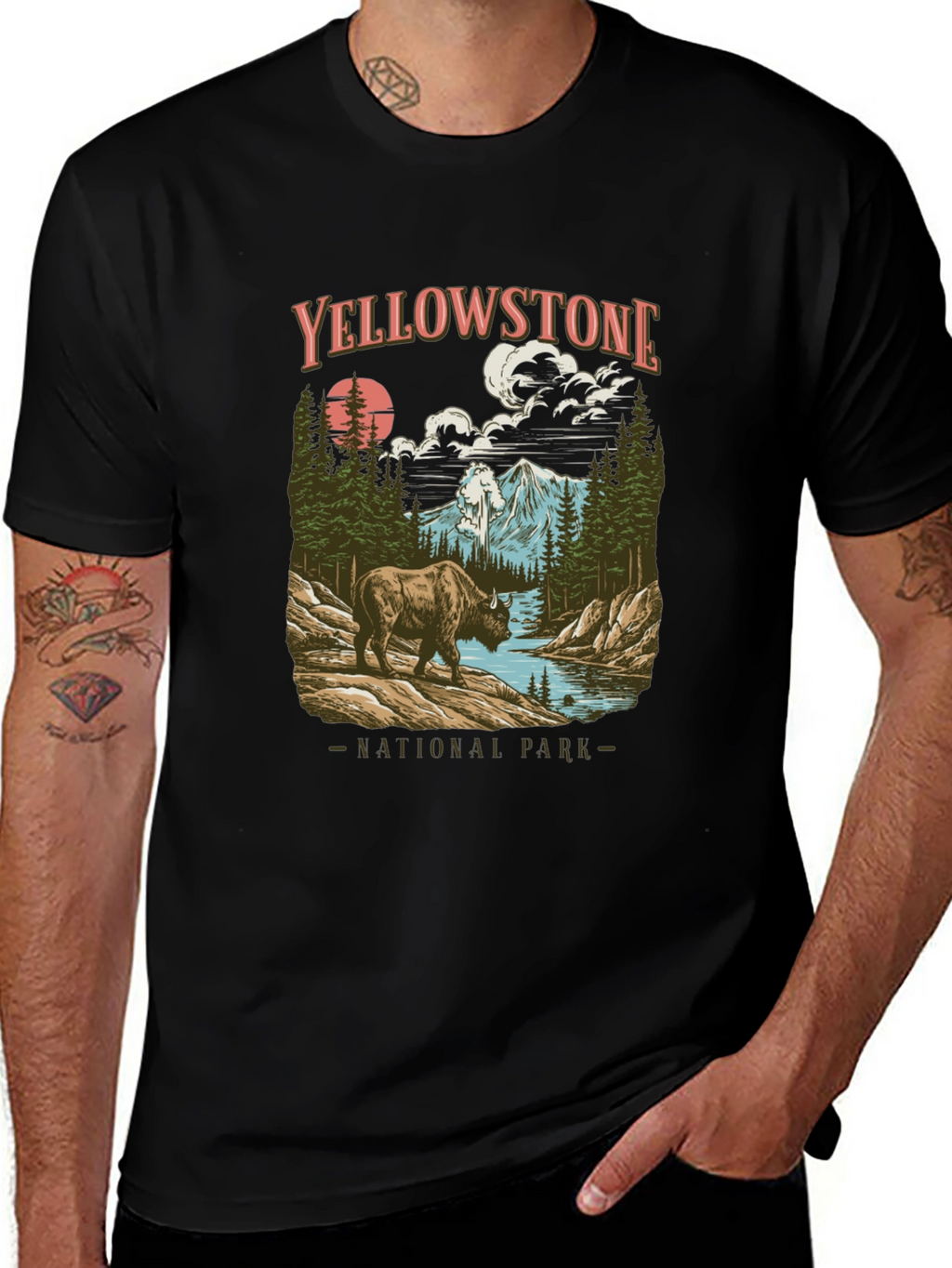 Yellowstone National Park Bison Graphic Tee