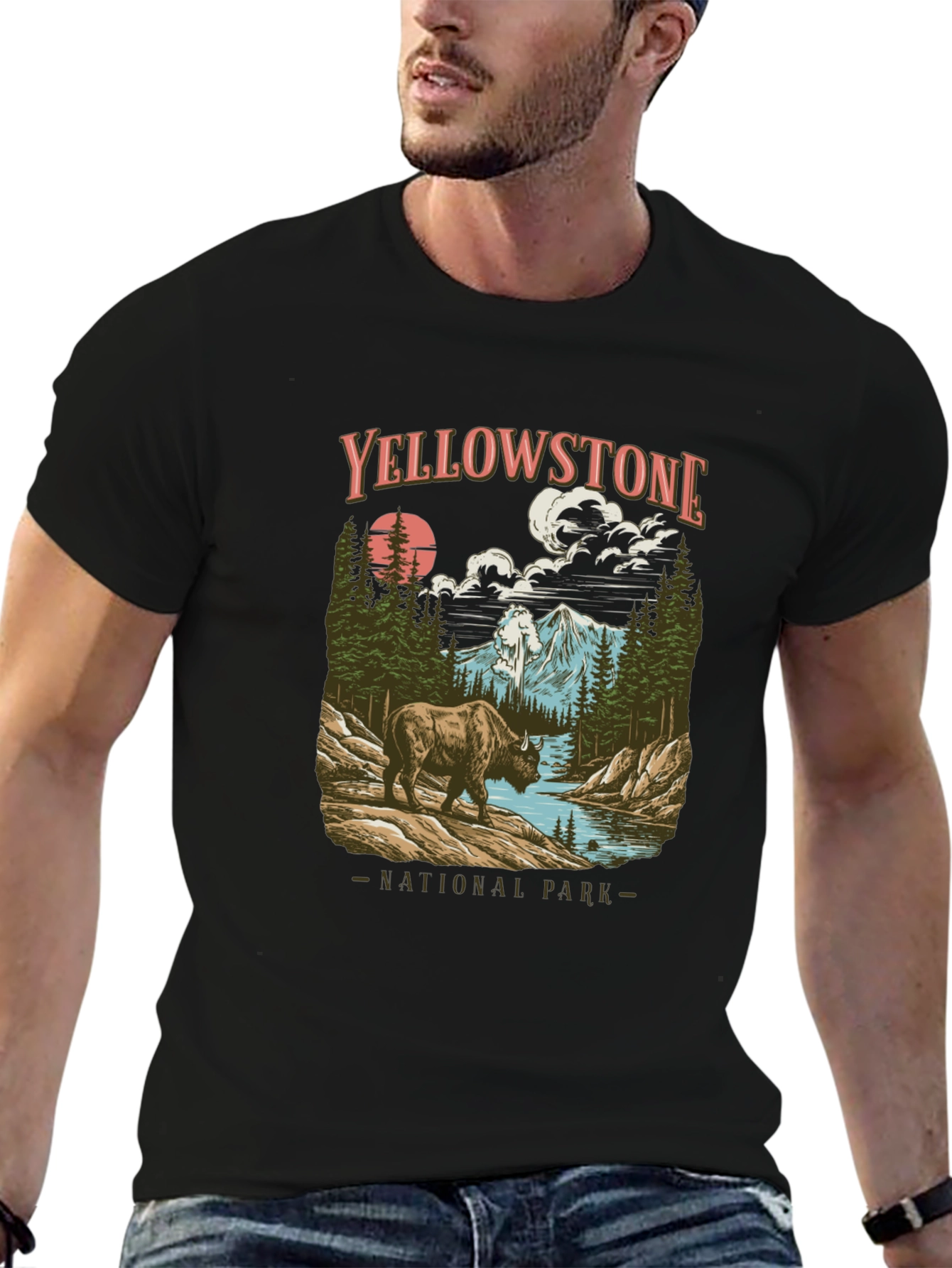 Yellowstone National Park Bison Graphic Tee