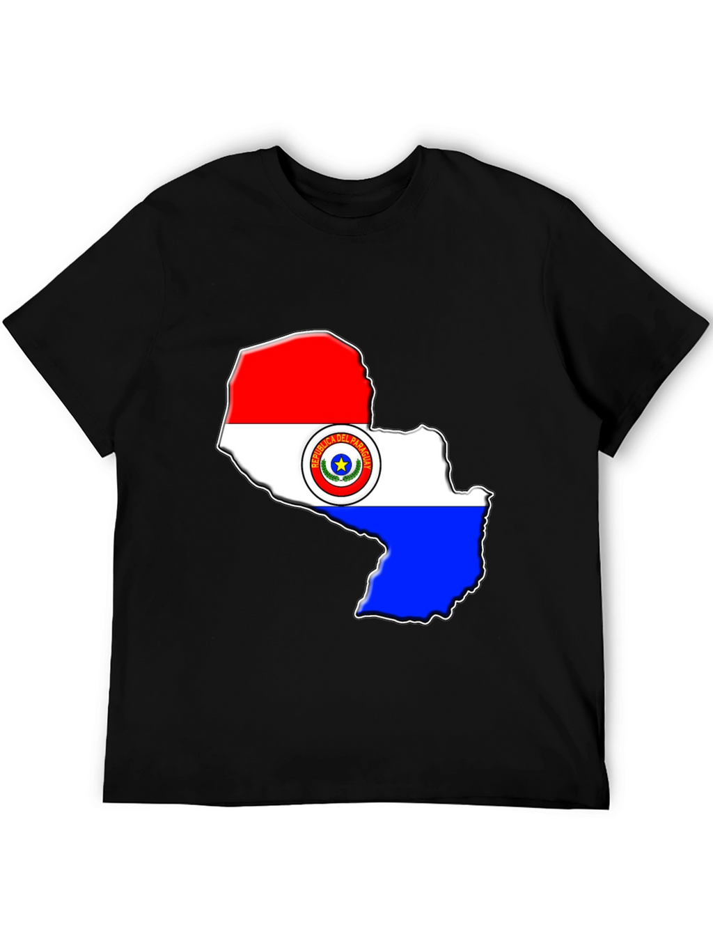 Paraguay Flag Map T-Shirt - Patriotic Pride