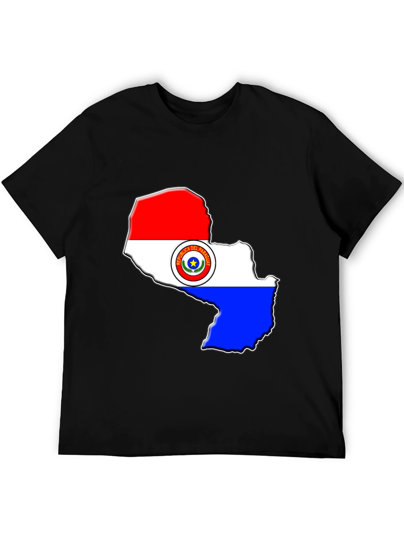 Paraguay Flag Map T-Shirt - Patriotic Pride